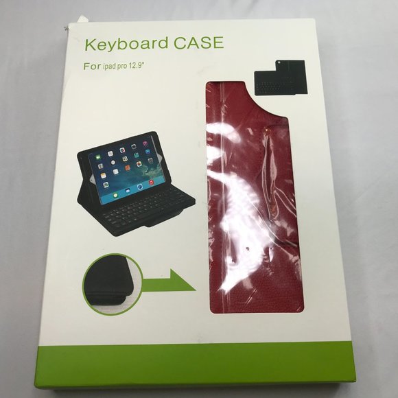iPad Pro 12.9" Case w/ Magnetic Keyboard. Red. PU Leather (Polyurethane) NEW - Picture 3 of 14